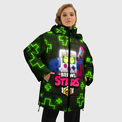 Куртка зимняя женская Brawl Stars 8 Bit Classic, цвет: 3D-черный — фото 2