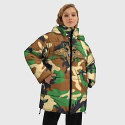 Куртка зимняя женская Камуфляж с гербом МВД, цвет: 3D-черный — фото 2