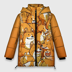 Куртка зимняя женская Корги, цвет: 3D-красный