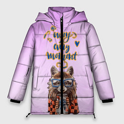 Куртка зимняя женская Енот, цвет: 3D-черный