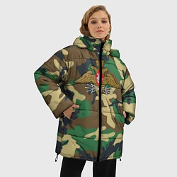 Куртка зимняя женская Камуфляж Войска связи, цвет: 3D-черный — фото 2