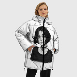 Куртка зимняя женская Девушка Думер, цвет: 3D-светло-серый — фото 2