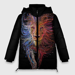 Куртка зимняя женская Лев, цвет: 3D-красный