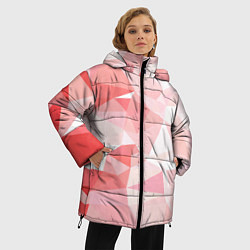 Куртка зимняя женская Pink abstraction, цвет: 3D-черный — фото 2