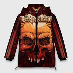 Куртка зимняя женская Iron Maiden, цвет: 3D-красный