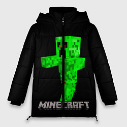 Куртка зимняя женская MINECRAFT CREEPER, цвет: 3D-черный