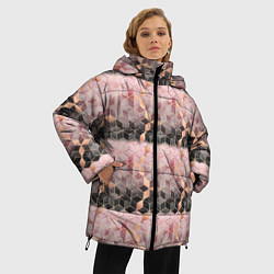 Куртка зимняя женская Geometry Pattern, цвет: 3D-черный — фото 2