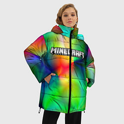 Куртка зимняя женская MINECRAFT, цвет: 3D-светло-серый — фото 2