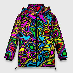 Куртка зимняя женская Психоделика, цвет: 3D-светло-серый