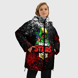 Куртка зимняя женская Brawl Stars:LEON, цвет: 3D-черный — фото 2