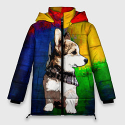 Куртка зимняя женская Корги, цвет: 3D-светло-серый