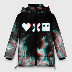 Куртка зимняя женская LOVE DEATH ROBOTS LDR, цвет: 3D-красный