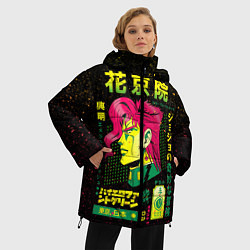 Куртка зимняя женская Приключения ДжоДжо, цвет: 3D-светло-серый — фото 2