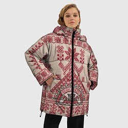 Куртка зимняя женская Макошь Богиня Судьбы, цвет: 3D-светло-серый — фото 2