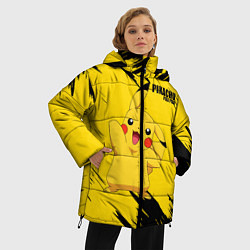Куртка зимняя женская PIKACHU: PIKA PIKA, цвет: 3D-черный — фото 2