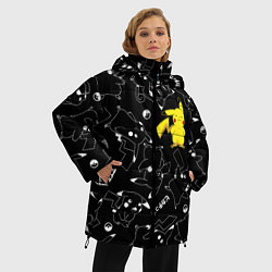 Куртка зимняя женская ПИКАЧУ, цвет: 3D-черный — фото 2