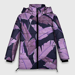 Женская зимняя куртка Tropical leaves 4 purple