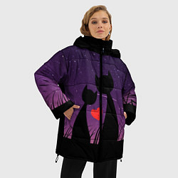 Куртка зимняя женская Котики, цвет: 3D-красный — фото 2