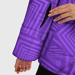 Куртка зимняя женская Квадраты в квадратах, цвет: 3D-светло-серый — фото 2
