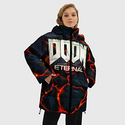 Куртка зимняя женская DOOM: ETERNAL, цвет: 3D-светло-серый — фото 2