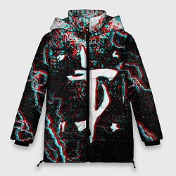 Куртка зимняя женская DOOM ETERNAL GLITCH, цвет: 3D-черный