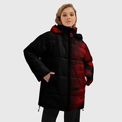Куртка зимняя женская RED BLACK MILITARY CAMO, цвет: 3D-черный — фото 2