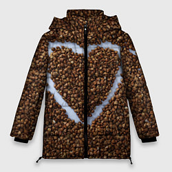 Куртка зимняя женская I love гречка, цвет: 3D-черный