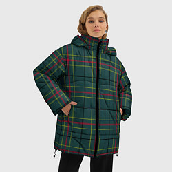 Куртка зимняя женская Шотландка, цвет: 3D-красный — фото 2