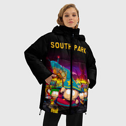 Куртка зимняя женская Южный Парк, цвет: 3D-красный — фото 2