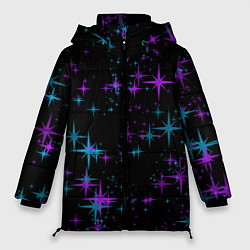 Куртка зимняя женская ЗВЕЗДЫ NEON, цвет: 3D-черный