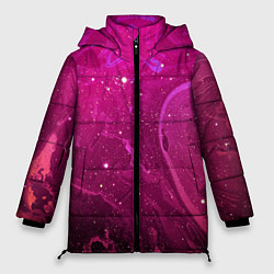 Куртка зимняя женская РОЗОВЫЙ КОСМОС, цвет: 3D-красный
