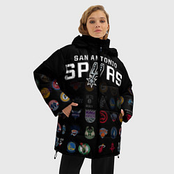 Куртка зимняя женская San Antonio Spurs 2, цвет: 3D-черный — фото 2