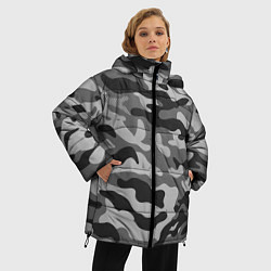 Куртка зимняя женская КАМУФЛЯЖ GRAY, цвет: 3D-черный — фото 2