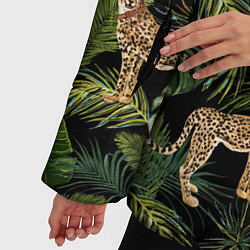 Куртка зимняя женская Versace Леопарды, цвет: 3D-черный — фото 2