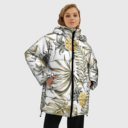 Куртка зимняя женская Тропики хаки, цвет: 3D-черный — фото 2