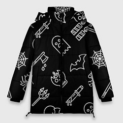 Куртка зимняя женская Страшилки, цвет: 3D-черный