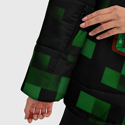Куртка зимняя женская Minecraft Creeper, цвет: 3D-черный — фото 2