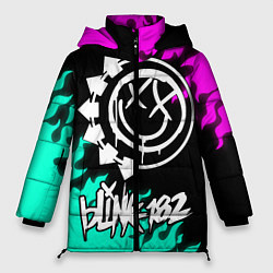 Куртка зимняя женская Blink-182 5, цвет: 3D-черный