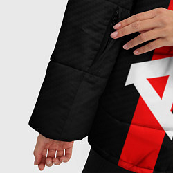 Куртка зимняя женская AUDI SPORT CARBON, цвет: 3D-черный — фото 2