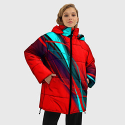 Куртка зимняя женская GEOMETRY STRIPES, цвет: 3D-черный — фото 2