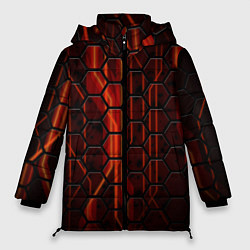 Куртка зимняя женская Огненные соты, цвет: 3D-светло-серый
