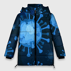 Куртка зимняя женская Сorona virus infection, цвет: 3D-черный