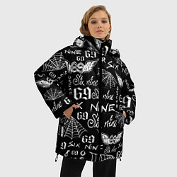 Куртка зимняя женская 6IX9INE ТАТУИРОВКИ, цвет: 3D-черный — фото 2
