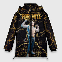 Куртка зимняя женская Meowcles Fortnite 2, цвет: 3D-черный