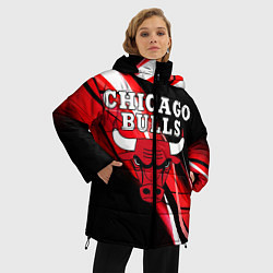 Куртка зимняя женская CHICAGO BULLS, цвет: 3D-красный — фото 2