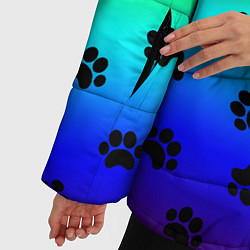 Куртка зимняя женская Следы на радуге, цвет: 3D-черный — фото 2