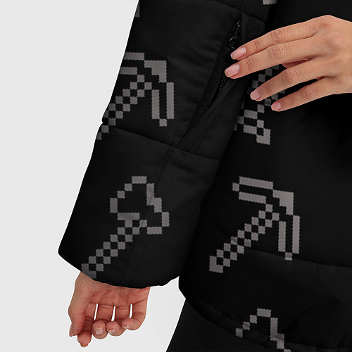 Женская зимняя куртка МАЙНКРАФТ / 3D-Светло-серый – фото 5
