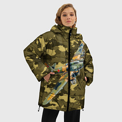 Куртка зимняя женская Военная Техника СССР, цвет: 3D-светло-серый — фото 2