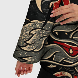 Куртка зимняя женская Dsquared tatoo DRAGON, цвет: 3D-черный — фото 2