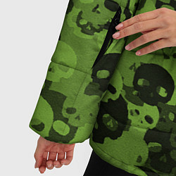 Куртка зимняя женская Камуфляж Черепа Текстура, цвет: 3D-черный — фото 2
